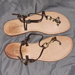 Coach Dog Collar Sandals
